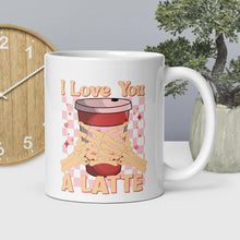 Load image into Gallery viewer, I LOVE YOU A LATTE White glossy mug
